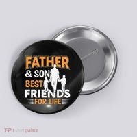 Father And Son Best Friends For Life Men Button thumb 0