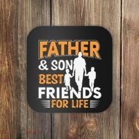 Father And Son Best Friends For Life Men Coaster thumb 0