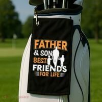 Father And Son Best Friends For Life Men Golf Towel thumb 2