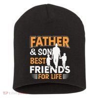 Father And Son Best Friends For Life Men Short Acrylic Beanie thumb 0