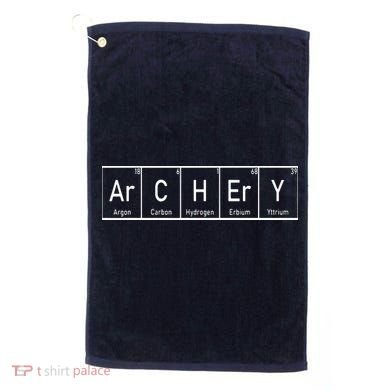 Funny Archery Shirts I Periodic Elements Nerd Gift Idea Golf Towel