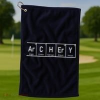 Funny Archery Shirts I Periodic Elements Nerd Gift Idea Golf Towel thumb 1