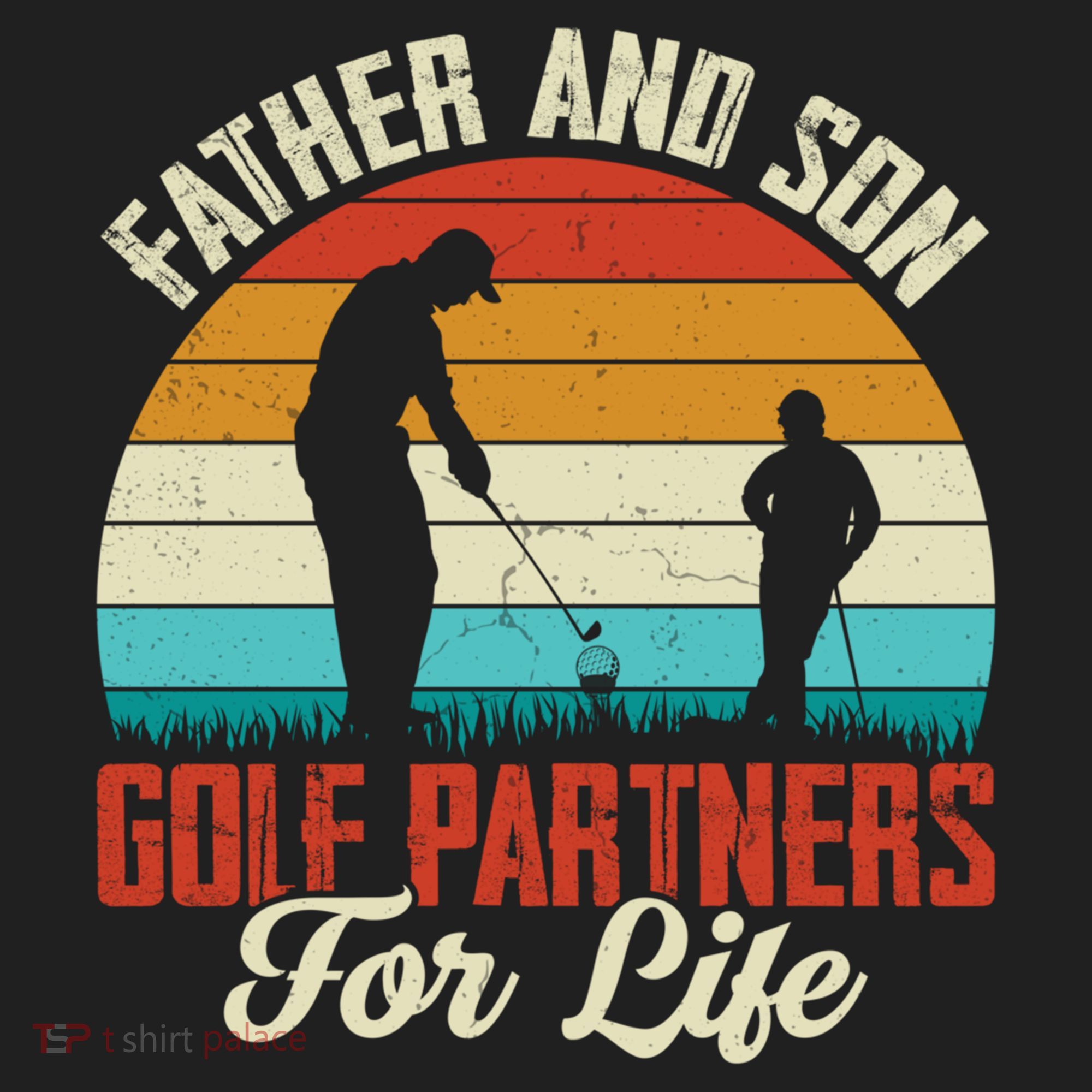 Father And Son Golf Partners For Life Gift Golf Towel