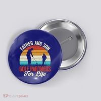 Father And Son Golf Partners For Life Gift Button thumb 0
