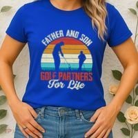 Father And Son Golf Partners For Life Gift Women's T-Shirt thumb 2