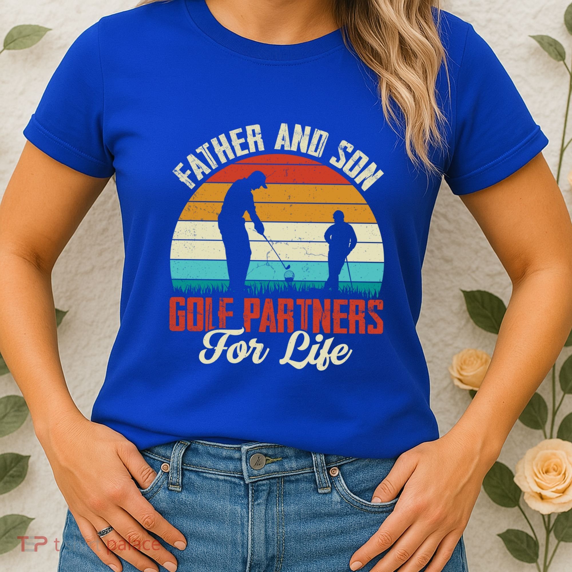 Father And Son Golf Partners For Life Gift Women's T-Shirt