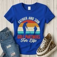 Father And Son Golf Partners For Life Gift Women's T-Shirt thumb 3