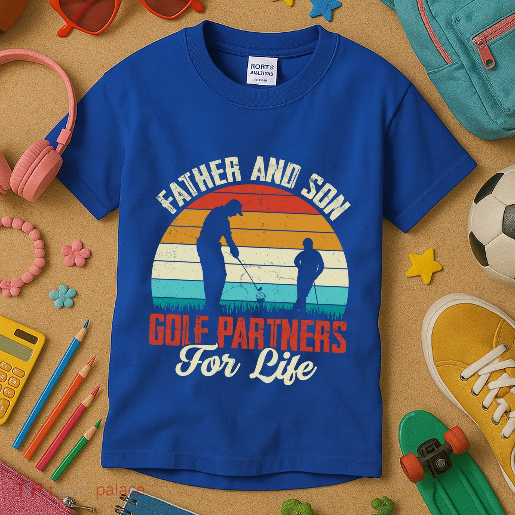 Father And Son Golf Partners For Life Gift Kids T-Shirt