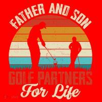 Father And Son Golf Partners For Life Gift Santa Hat thumb 1