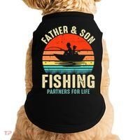 Father And Son Fishing Partner For Life Retro Matching Dad Doggie Tank thumb 0