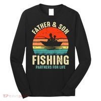 Father And Son Fishing Partner For Life Retro Matching Dad Long Sleeve Shirt thumb 0
