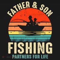 Father And Son Fishing Partner For Life Retro Matching Dad Women's Hoodie thumb 2