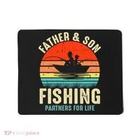 Father And Son Fishing Partner For Life Retro Matching Dad Mousepad thumb 0