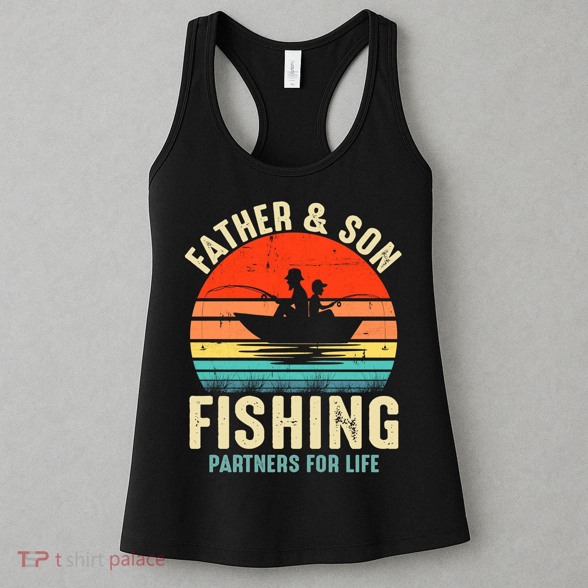 Father And Son Fishing Partner For Life Retro Matching Dad Women's Tank Top