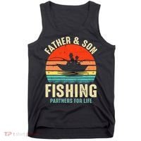 Father And Son Fishing Partner For Life Retro Matching Dad Tank Top thumb 0