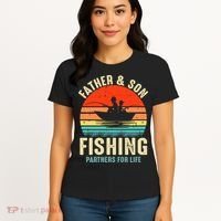 Father And Son Fishing Partner For Life Retro Matching Dad Women's T-Shirt thumb 4