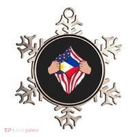 Filipino American Superhero Usa Philippines Man Chest Flag Gift Ornament thumb 0