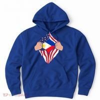 Filipino American Superhero Usa Philippines Man Chest Flag Gift Hoodie thumb 0
