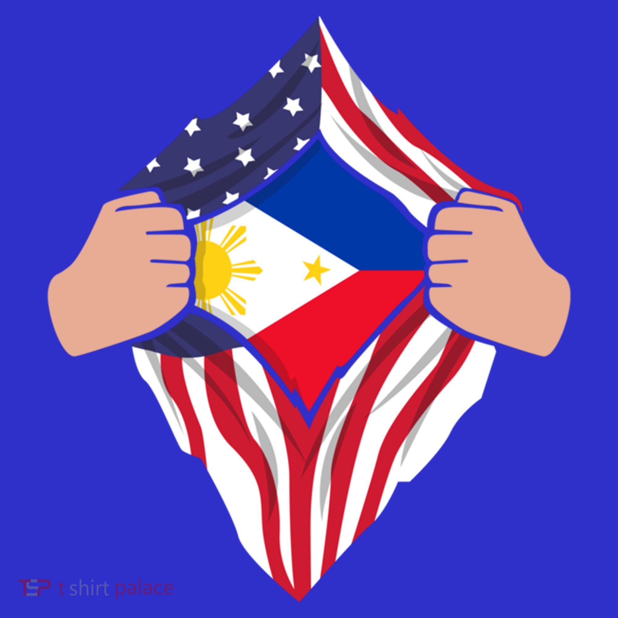 Filipino American Superhero Usa Philippines Man Chest Flag Gift Women's Tank Top