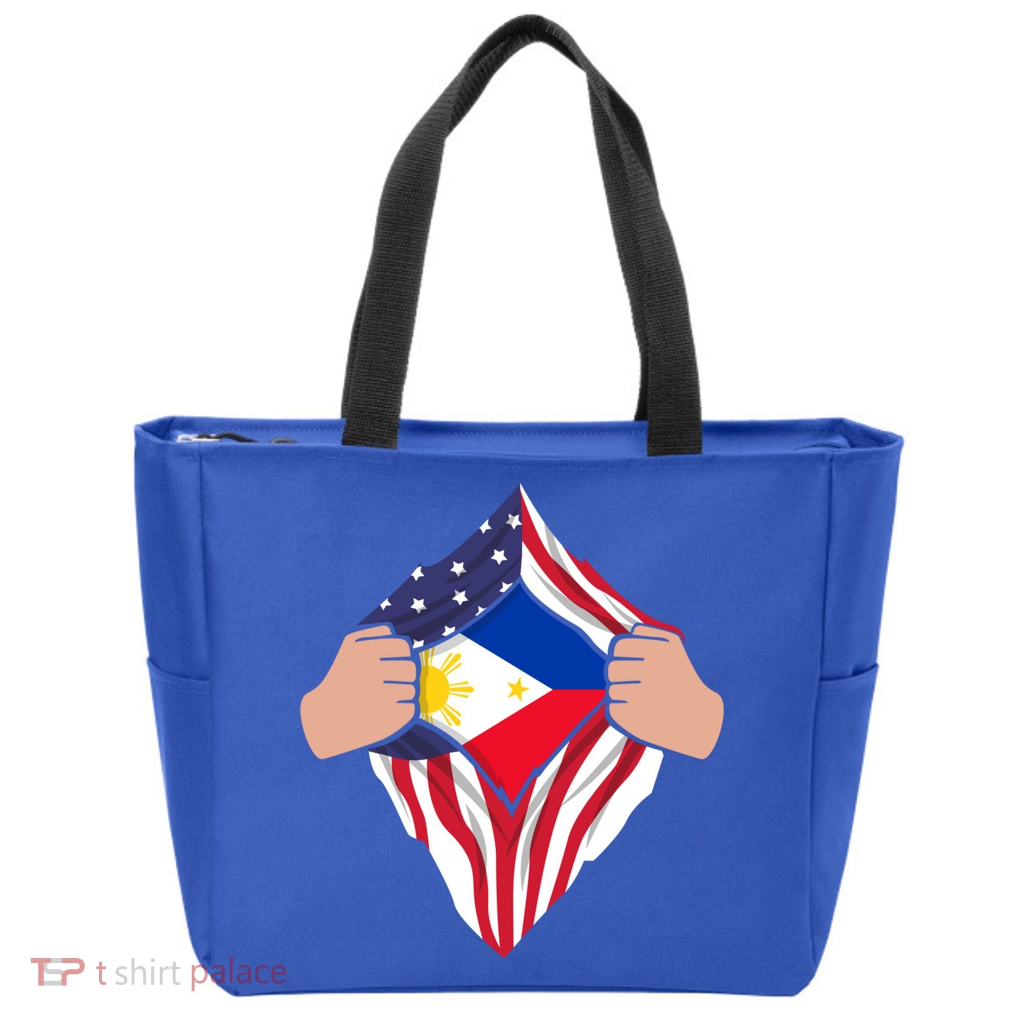 Filipino American Superhero Usa Philippines Man Chest Flag Gift Tote Bag