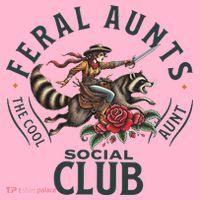 Feral Aunts Social Club The Cool Aunt Pregnancy Raccoon Coaster thumb 2