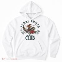 Feral Aunts Social Club The Cool Aunt Pregnancy Raccoon Hoodie thumb 0