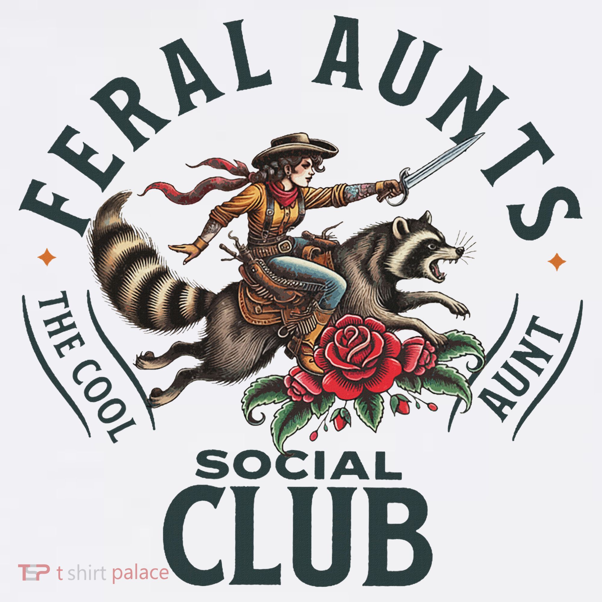 Feral Aunts Social Club The Cool Aunt Pregnancy Raccoon Apron