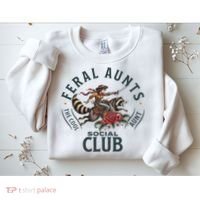 Feral Aunts Social Club The Cool Aunt Pregnancy Raccoon Sweatshirt thumb 2