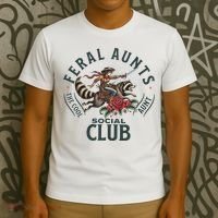 Feral Aunts Social Club The Cool Aunt Pregnancy Raccoon T-Shirt thumb 3