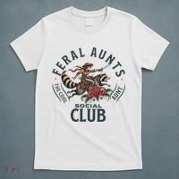 Feral Aunts Social Club The Cool Aunt Pregnancy Raccoon T-Shirt thumb 5