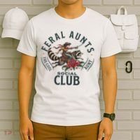 Feral Aunts Social Club The Cool Aunt Pregnancy Raccoon T-Shirt thumb 6