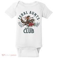 Feral Aunts Social Club The Cool Aunt Pregnancy Raccoon Baby Bodysuit thumb 0