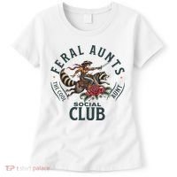 Feral Aunts Social Club The Cool Aunt Pregnancy Raccoon Women's T-Shirt thumb 0