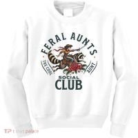 Feral Aunts Social Club The Cool Aunt Pregnancy Raccoon Kids Sweatshirt thumb 0