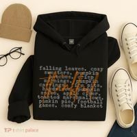 Fall Autumn Season Thankful Quote Hoodie thumb 4