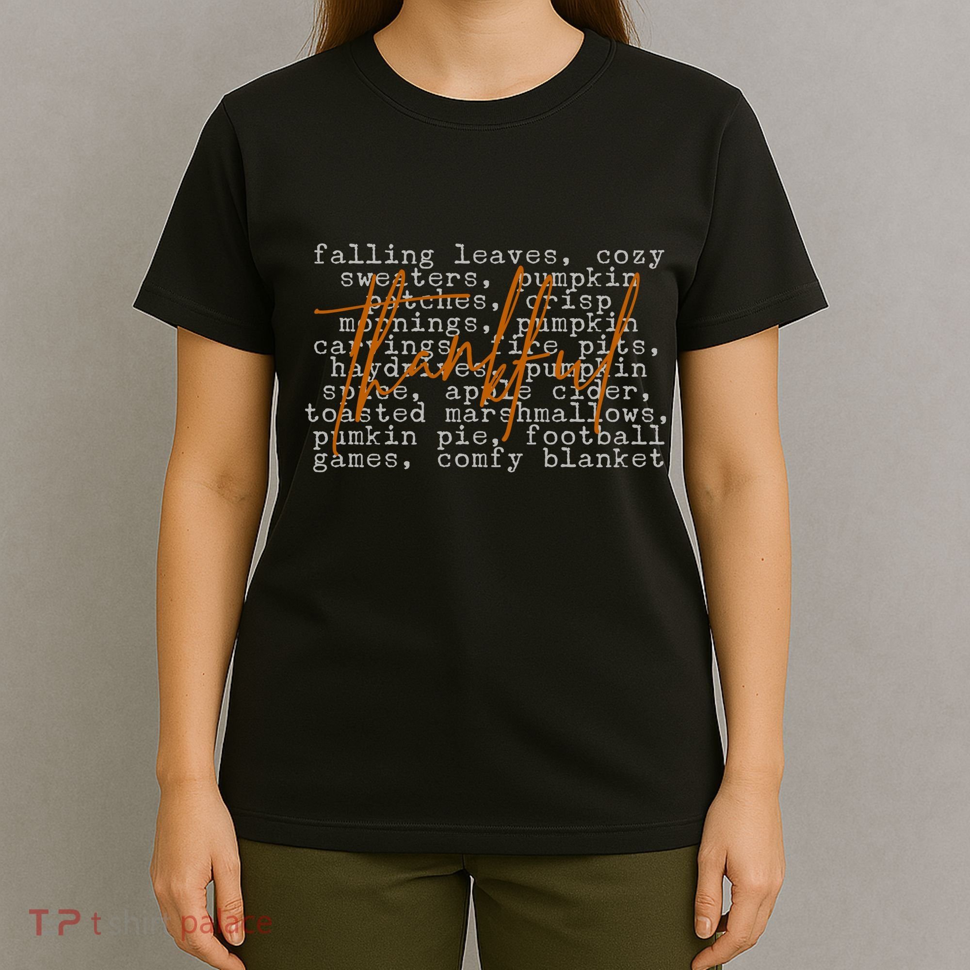 Fall Autumn Season Thankful Quote T-Shirt
