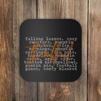 Fall Autumn Season Thankful Quote Coaster thumb 0