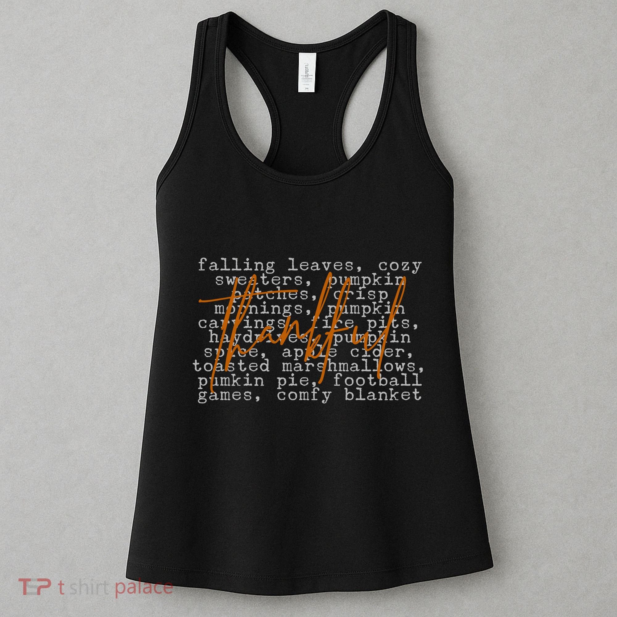 Fall Autumn Season Thankful Quote Women's Tank Top