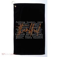Fall Autumn Season Thankful Quote Golf Towel thumb 0