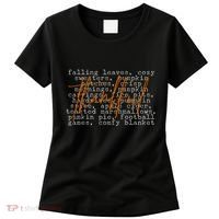 Fall Autumn Season Thankful Quote Women's T-Shirt thumb 0
