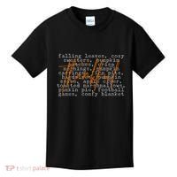 Fall Autumn Season Thankful Quote Kids T-Shirt thumb 0