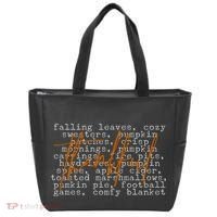 Fall Autumn Season Thankful Quote Tote Bag thumb 0