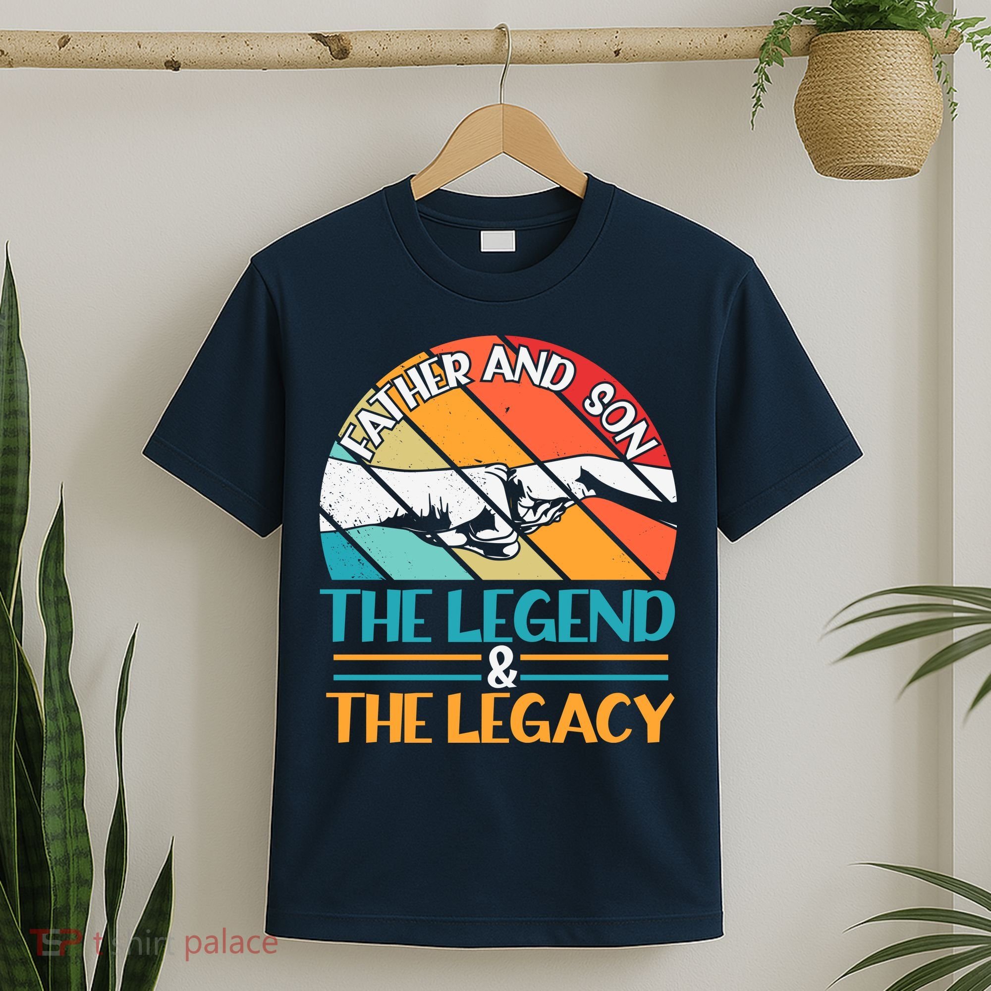 Father And Son The Legend The Legacy Retro Vintage T-Shirt