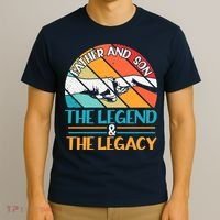 Father And Son The Legend The Legacy Retro Vintage T-Shirt thumb 3