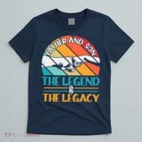 Father And Son The Legend The Legacy Retro Vintage T-Shirt thumb 5