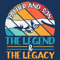 Father And Son The Legend The Legacy Retro Vintage T-Shirt thumb 7