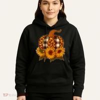 Fashion Autumn Leopard Buffalo Plaid Pumpkin Hoodie thumb 5