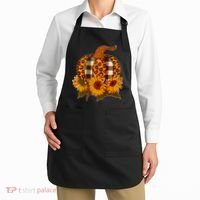 Fashion Autumn Leopard Buffalo Plaid Pumpkin Apron thumb 2