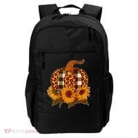 Fashion Autumn Leopard Buffalo Plaid Pumpkin Backpack thumb 0