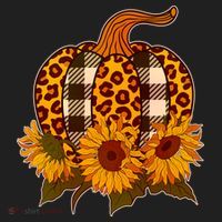 Fashion Autumn Leopard Buffalo Plaid Pumpkin Hat thumb 2
